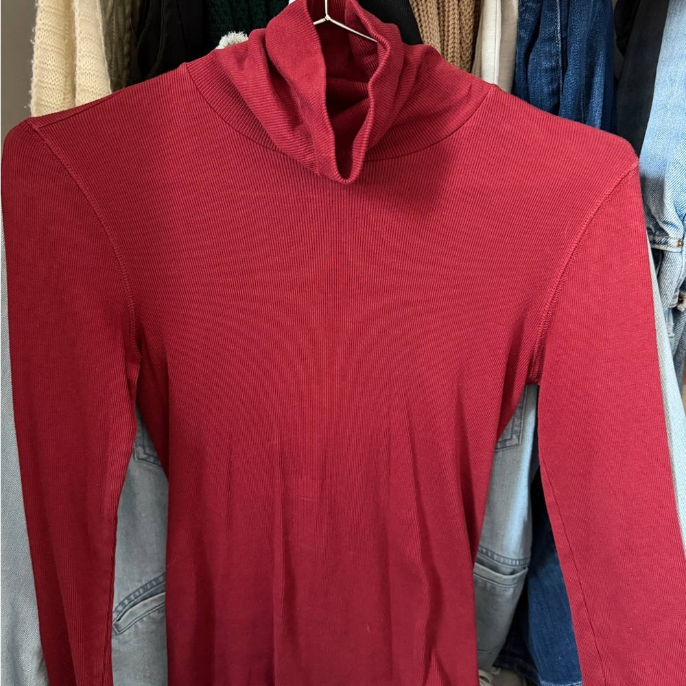 Everlane Red Long Sleeve Top
